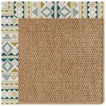 Islamorada-Basketweave Inca Lime Indoor/Outdoor Bordere Rectangle Corner image