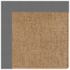 Islamorada-Basketweave Canvas Charcoal Indoor/Outdoor Bordere Rectangle Corner image