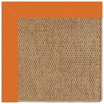 Islamorada-Basketweave Canvas Tangerine Indoor/Outdoor Bordere Rectangle Corner image