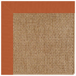 Islamorada-Basketweave Canvas Rust Indoor/Outdoor Bordere Rectangle Corner image