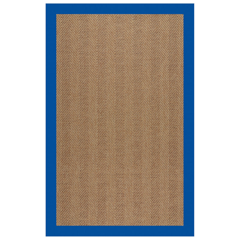Islamorada-Herringbone Canvas Pacific Blue Indoor/Outdoor Bordere Rectangle image