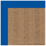 Islamorada-Herringbone Canvas Pacific Blue Indoor/Outdoor Bordere Rectangle Corner image