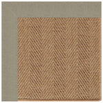 Islamorada-Herringbone Canvas Taupe Indoor/Outdoor Bordere Rectangle Corner image