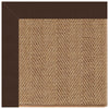 Islamorada-Herringbone Canvas Bay Brown Indoor/Outdoor Bordere Rectangle Corner image