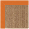 Islamorada-Herringbone Canvas Tangerine Indoor/Outdoor Bordere Rectangle Corner image