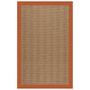 Islamorada-Herringbone Canvas Rust Indoor/Outdoor Bordere Rectangle image