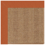 Islamorada-Herringbone Canvas Rust Indoor/Outdoor Bordere Rectangle Corner image
