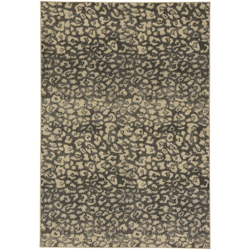 Leopard Charcoal Machine Woven Rug Rectangle image