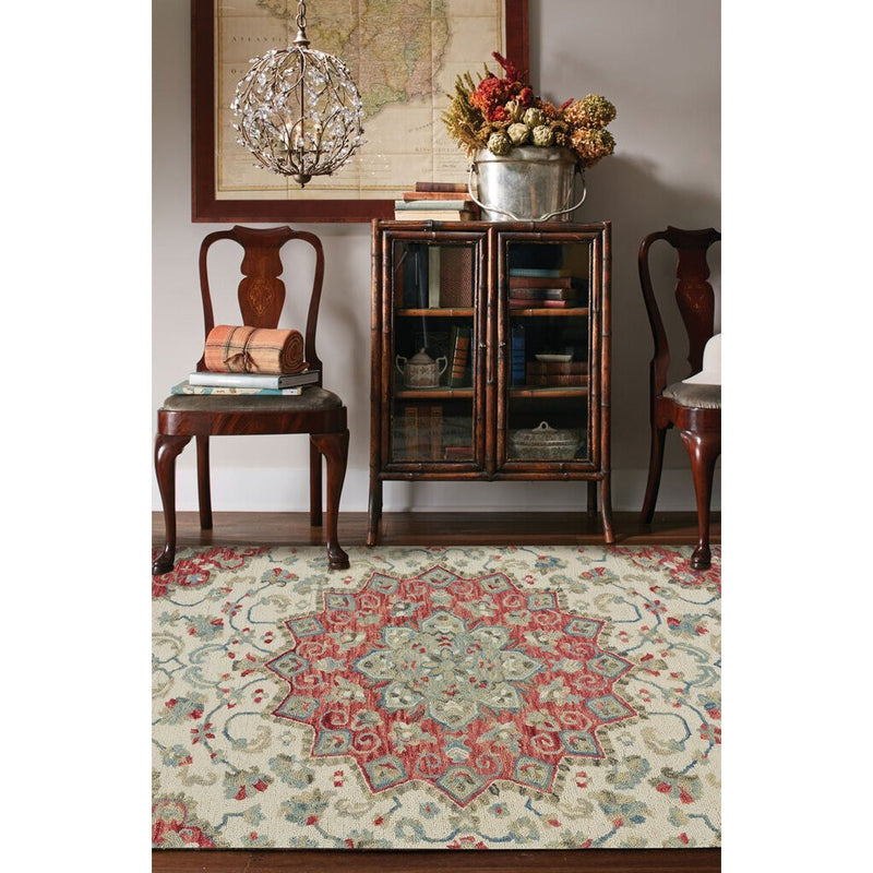 Avanti-Palani Ivory Bloom Hand Tufted Rug Rectangle Roomshot image