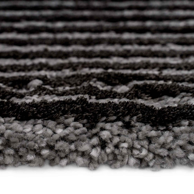 Gravity Charcoal Machine Woven Rug Rectangle Cross Section image