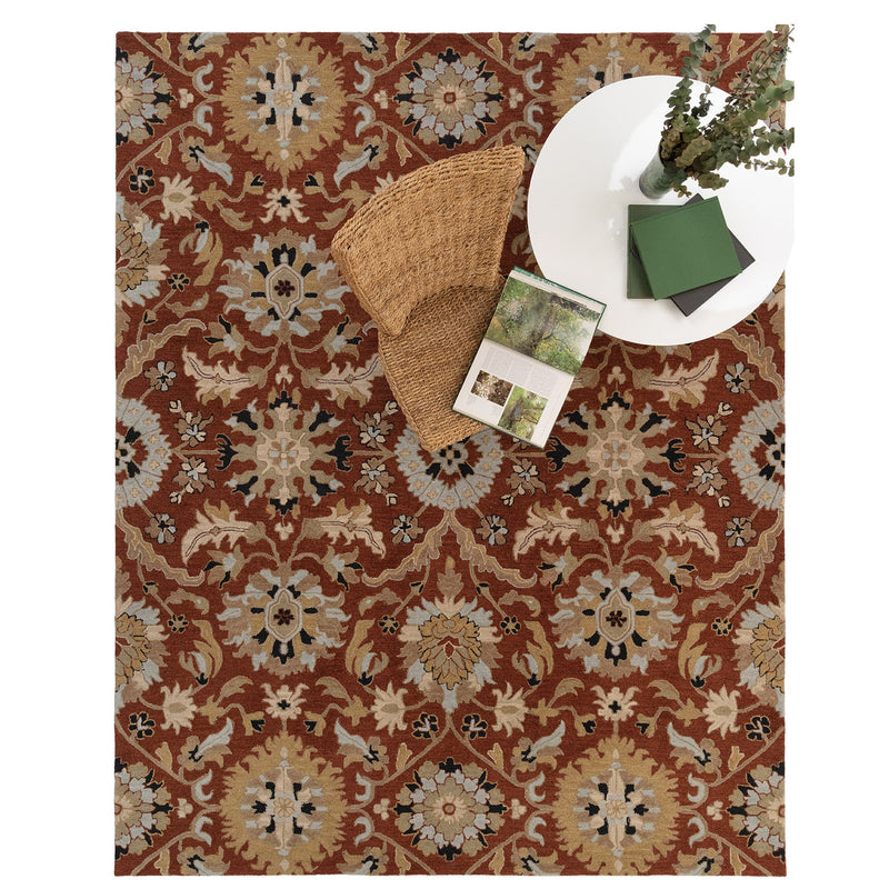 Azari-Keshan Terra Cotta Hand Tufted Rug Rectangle Roomshot image