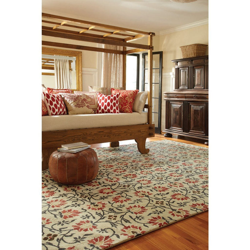 Charming Suzani Red Multi Hand Tufted Rug Rectangle image