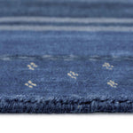 Simply Gabbeh Taos Blue Hand Loomed Area Rug Rectangle Cross Section image