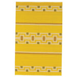 Woven Spirits-Navajo Sunflower Flat Woven Rug Rectangle image