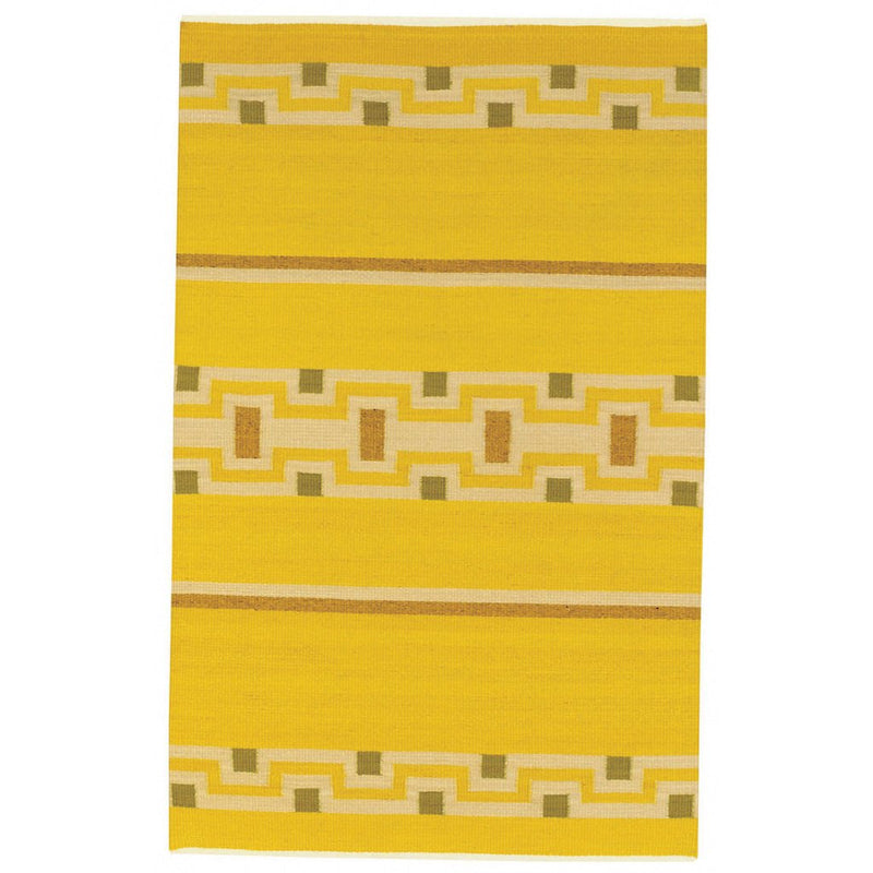 Woven Spirits-Navajo Sunflower Flat Woven Rug Rectangle image
