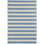 Finesse-Stripe Capri Blue Machine Woven Rug Rectangle image