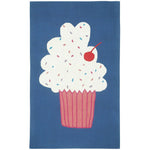 Cupcakes Blueberry Loop Hooked Rug Rectangle image
