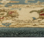 Eloquent Garden Bombay Blue Hand Tufted Rug Rectangle Cross Section image