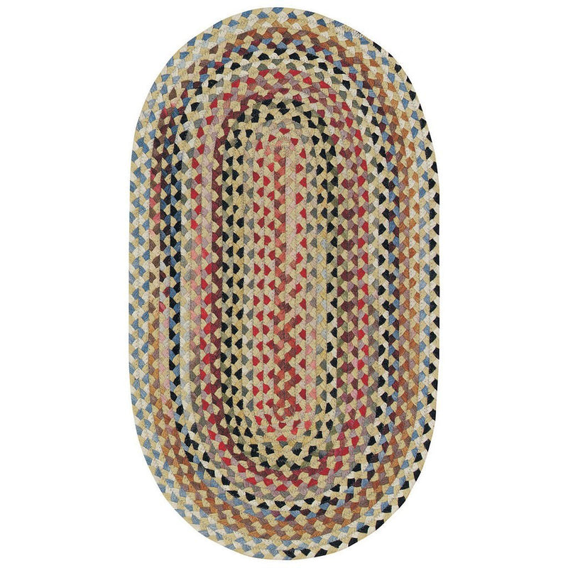 Plymouth Light Gold Braided Rug Oval image