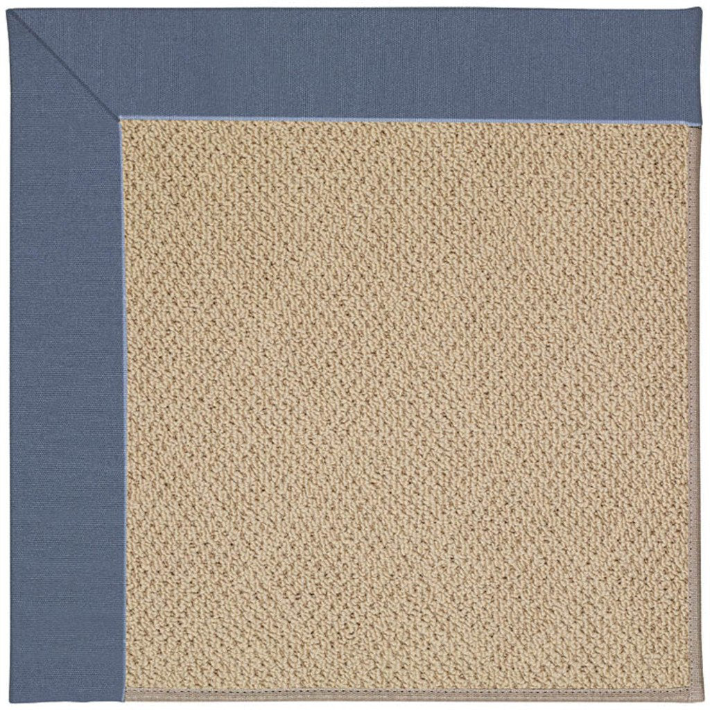 Creative Concepts-Cane Wicker Canvas Sapphire Blue Machine Tufted Rug Rectangle image