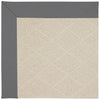 Creative Concepts-White Wicker Canvas Charcoal Machine Tufted Rug Rectangle image