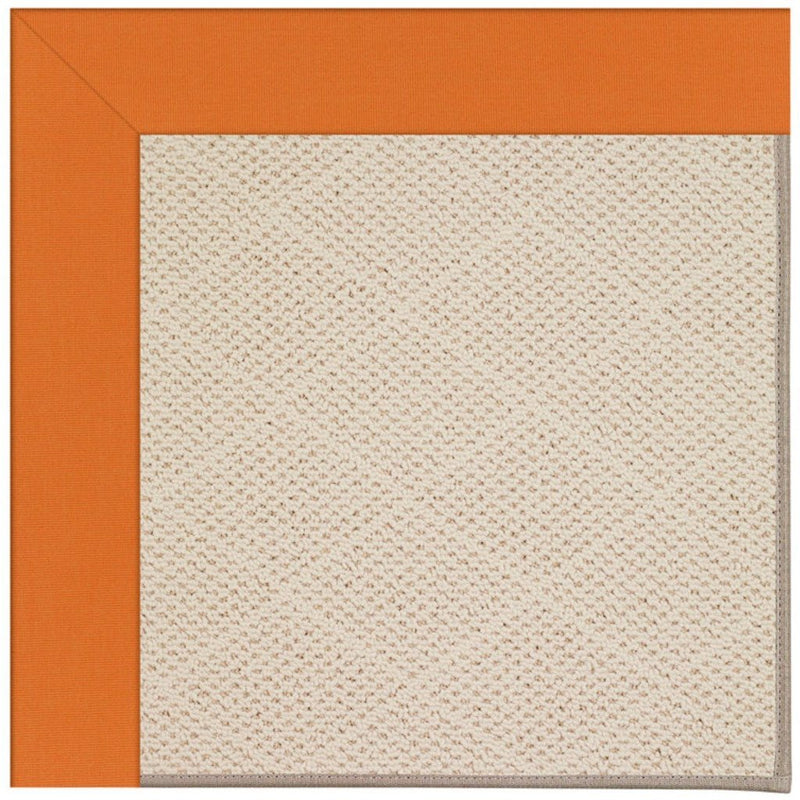 Creative Concepts-White Wicker Canvas Tangerine Machine Tufted Rug Rectangle image