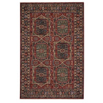 Lineage-Qashqai Red Navy Machine Woven Rug Rectangle image