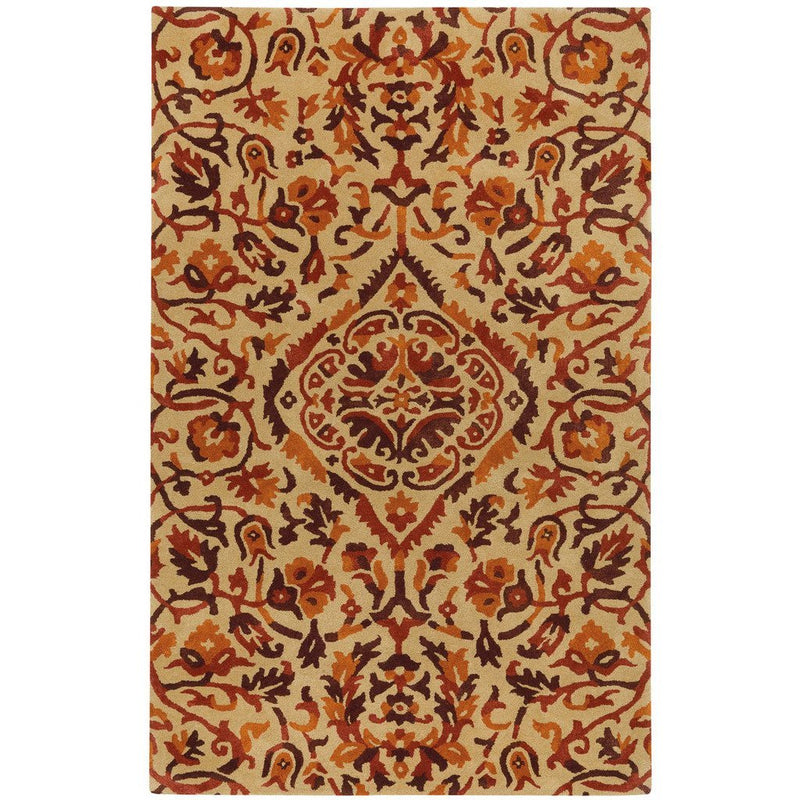 Monte Carlo Wheat Persimmon Hand Tufted Rug Rectangle image