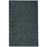 Gallery-Parquetry Charcoal Hand Loomed Area Rug Rectangle image